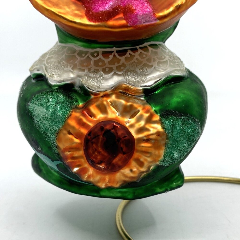 Christopher Radko Ornament Lillie Mae Frog 1996 Bonnet Apple Retired Vintage - Picture 7 of 11